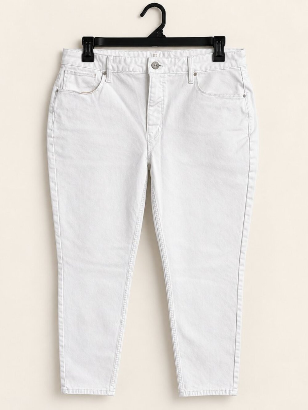 White House Black Market White Curvy Skinny Ankle Jeans Size 12 Short